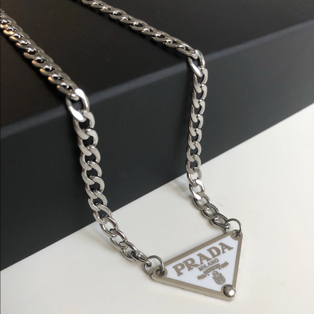 Prada Triangle Necklace - Picture 1 of 2